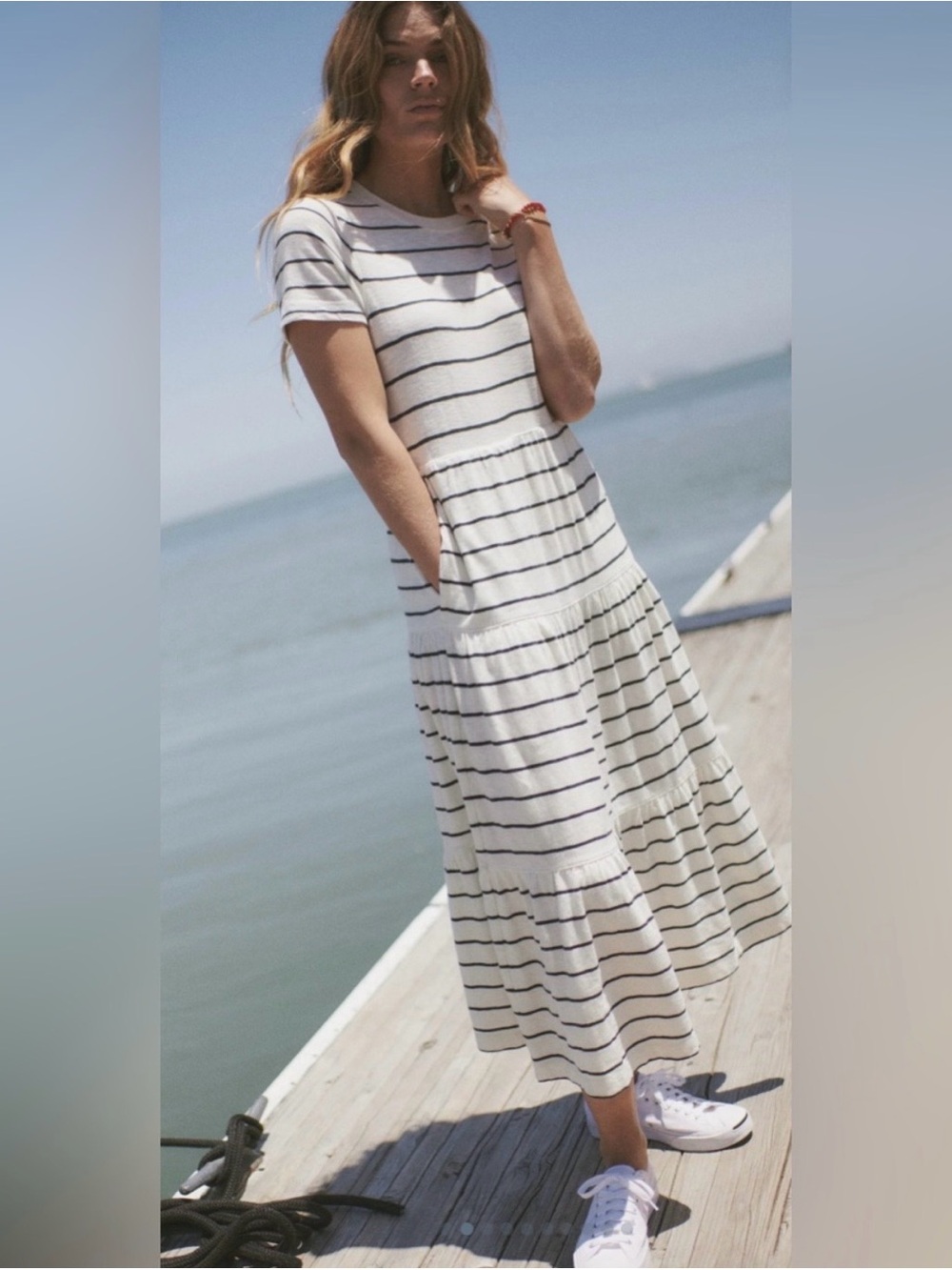 Marine Layer Sadie Vintage Slub midi dress size small